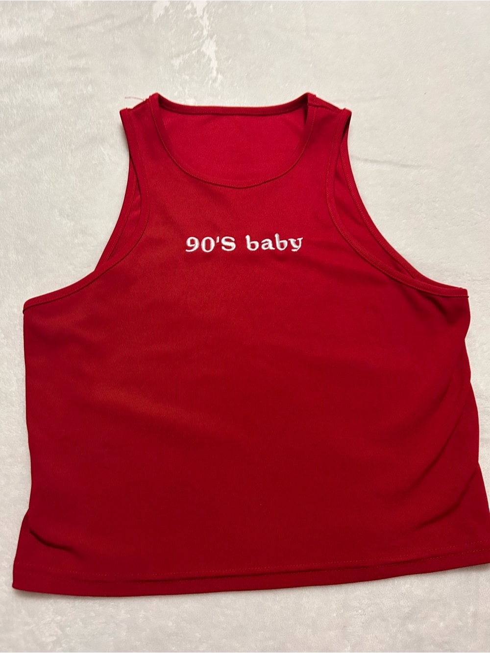 Red '90's Baby' Tank Top - Womans